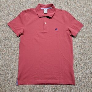 Brooks Brothers Polo Shirt Mens Small Pink Cotton Pullover Preppy Slim Fit